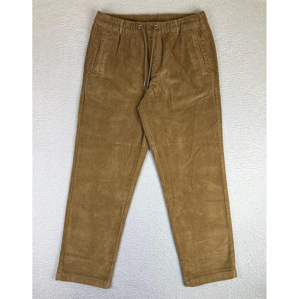 Bearbottom Pants Mens Large 30" Inseam Brown Corduroy Jogger Elastic Waist